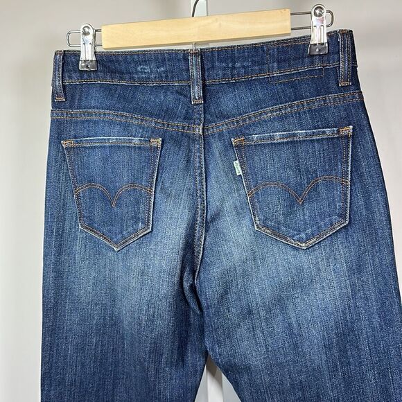 LEVI’S Women’s Contour Boot Eco Sustainable Denim Distressed Jeans Blue Size 6M - Picture 11 of 16